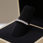 Anello riviera - 18k bianco - 1.72ct. tw. Diamante (Naturale) - Fede nuziale