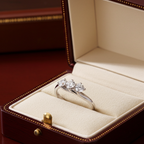 anello trilogy in oro bianco 18k con  3 diamanti naturali 0,99ct