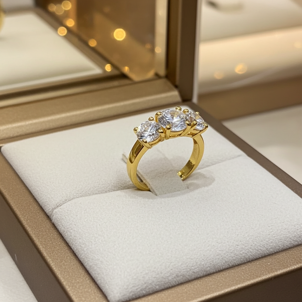 Anello Trilogy -0.60ct Diamanti Naturali