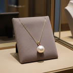 Collana - 18 carati Oro bianco  Diamante Naturale- Akoya 8-8,5 mm