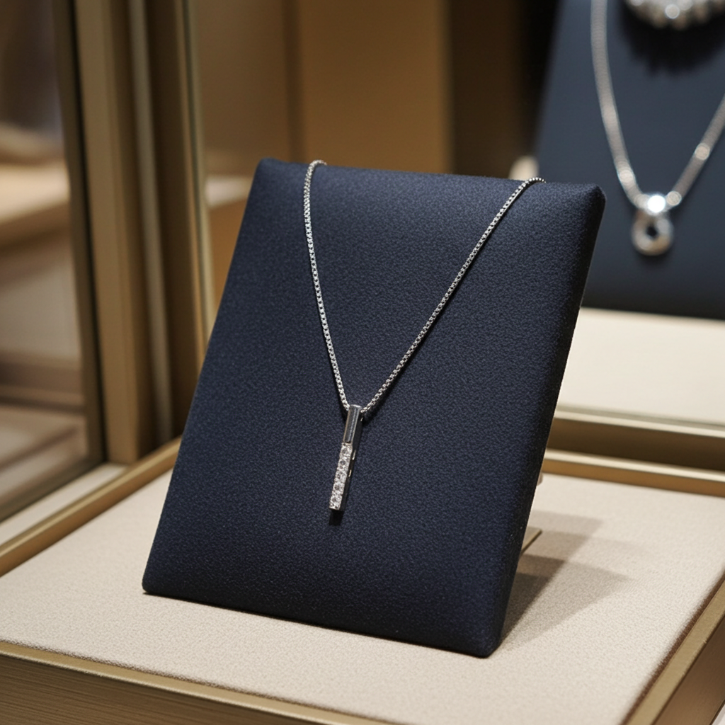 Ciondolo con catenina e 5 diamanti naturali 0,50ct