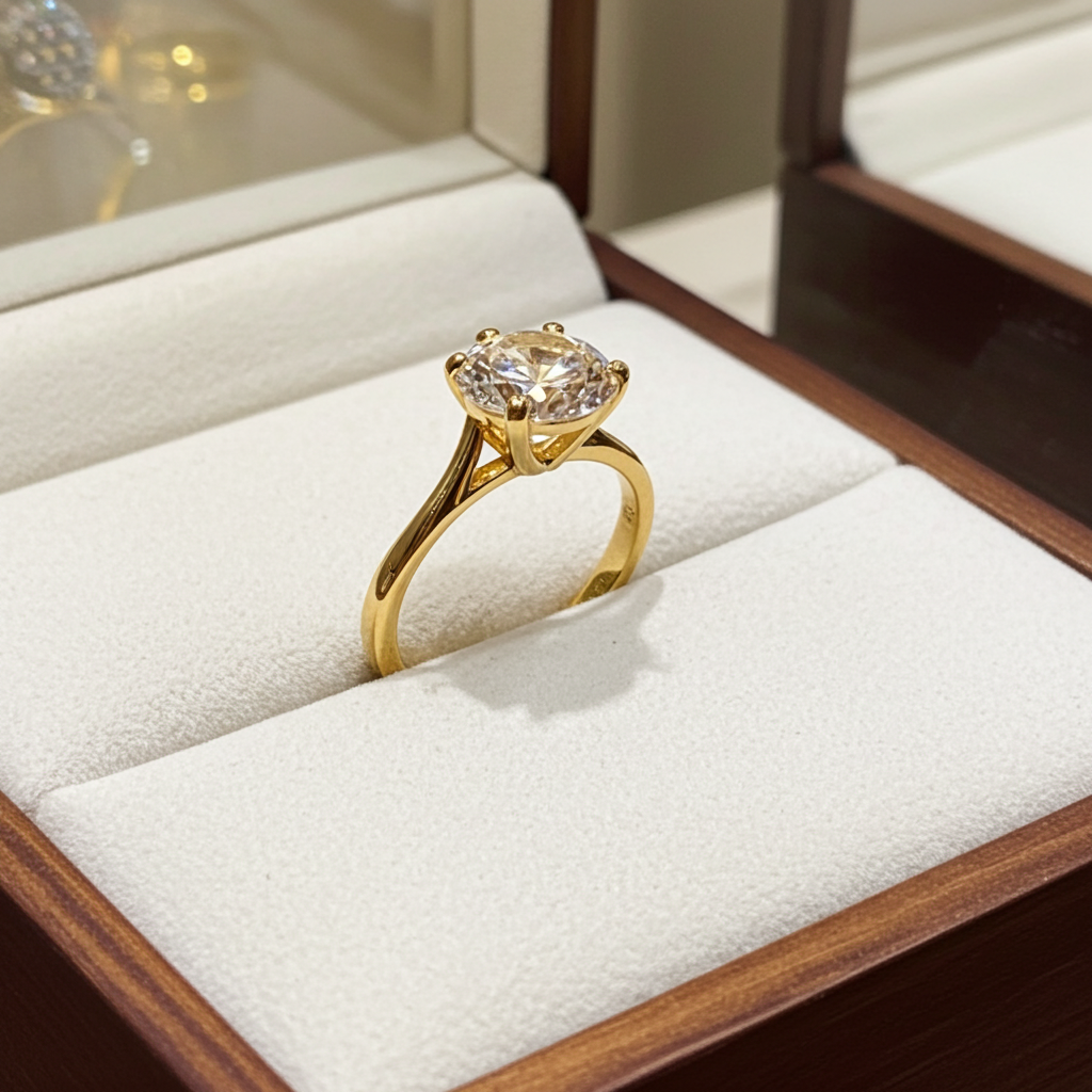 Anello di fidanzamento - 18k giallo - 0.54ct. tw. Diamante (Naturale)