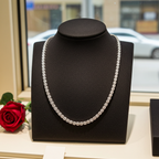 Collana tennis in oro e diamanti naturali 8.15ct certificato IGI