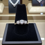 Anello Trilogy- 18 carati Oro bianco - 1.01ct. tw. Diamante (Naturale) - Diamante -D COLOR VVS1