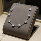 bracciale in oro bianco 18k e 8 diamanti naturali 0,80ct