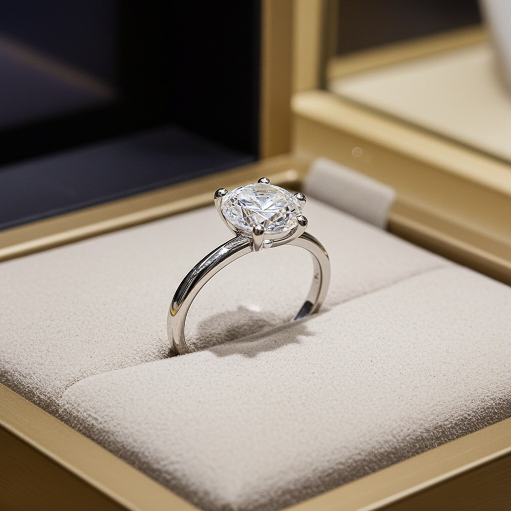 Anello - 18k giallo - 0.48ct. tw. Diamante ( Naturale)- Certificato IGI