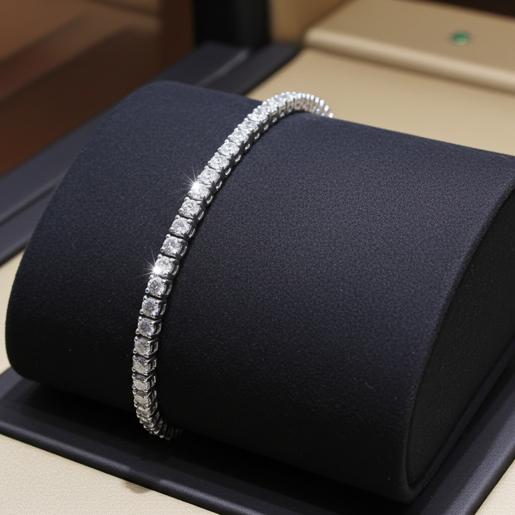 Bracciale - 18 carati Oro bianco - 3.26ct. tw. Diamante (Naturale)