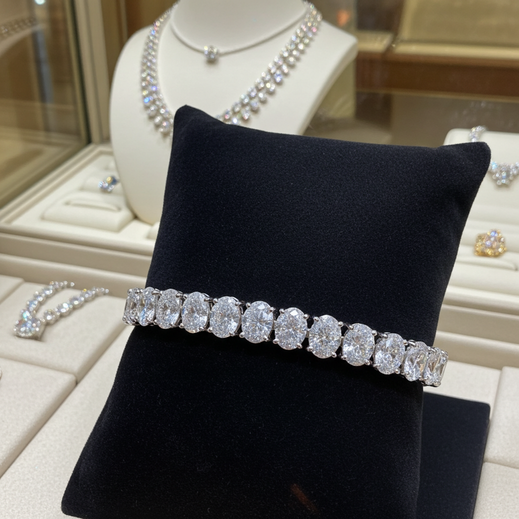 Bracciale - 18 carati Oro bianco - 32 ct. tw. Diamante (Coltivato in laboratorio)