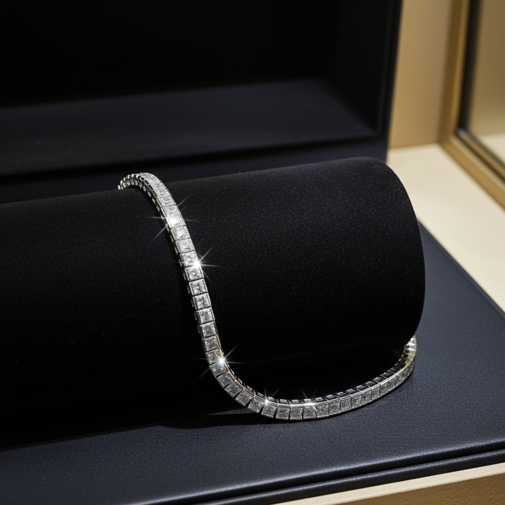 Bracciale tennis - 18 carati Oro bianco - 5.04ct. tw. Diamante (Naturale)