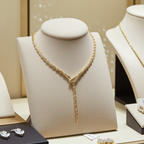 Collana serpente in oro giallo 18k e diamanti naturali 2.50ct