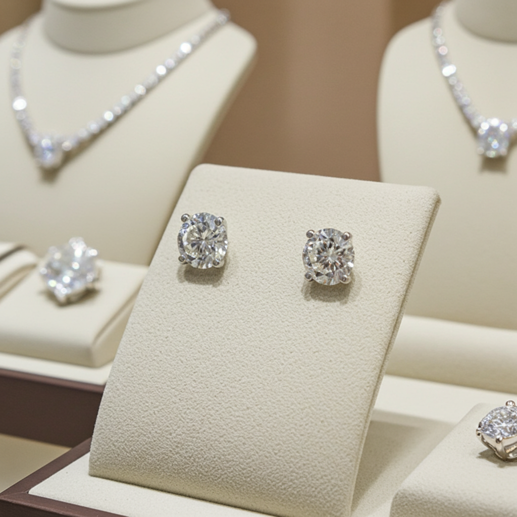 Orecchini - 18 carati Oro bianco - 0.66ct. tw. Diamante (Naturale)