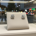 Orecchini - 18 carati Oro bianco - 1.40ct. tw. Diamante (Naturale)