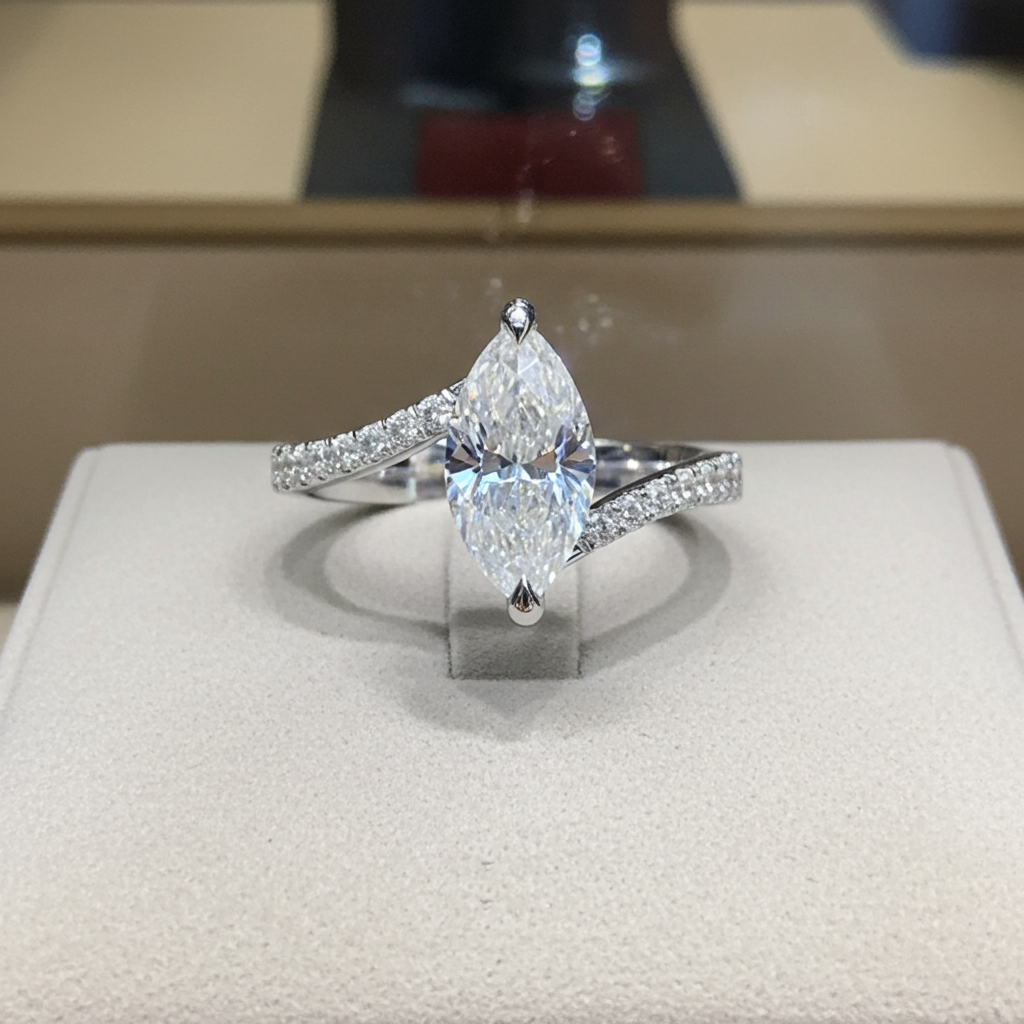 Anello - 18 carati Oro bianco - 1.15ct. tw. Diamante (Naturale)