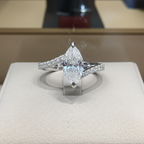 Anello - 18 carati Oro bianco - 1.15ct. tw. Diamante (Naturale)