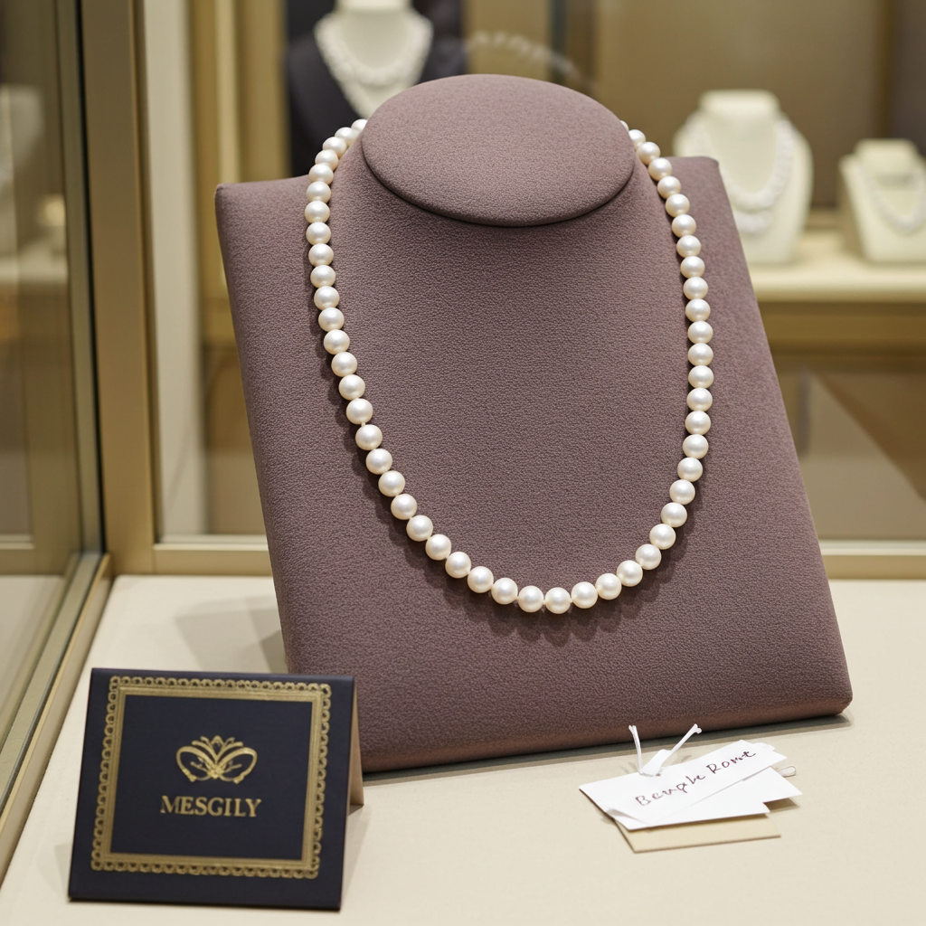 Collana in oro giallo 18k e perle naturale akoya