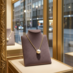 collana in oro Giallo 18k con perla naturale australiane 10 mm