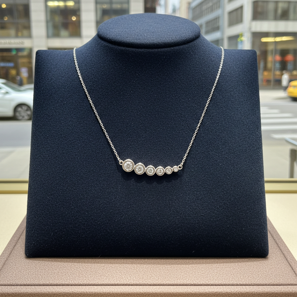 Collana - 18 carati Oro bianco - 1.20 ct. tw. Diamante Naturali