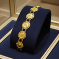 Bracciale in oro giallo  con 7 sterline 22k