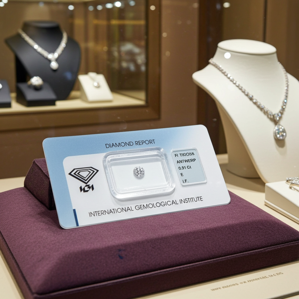 diamante naturale certificato IGI 0,51 ct E IF