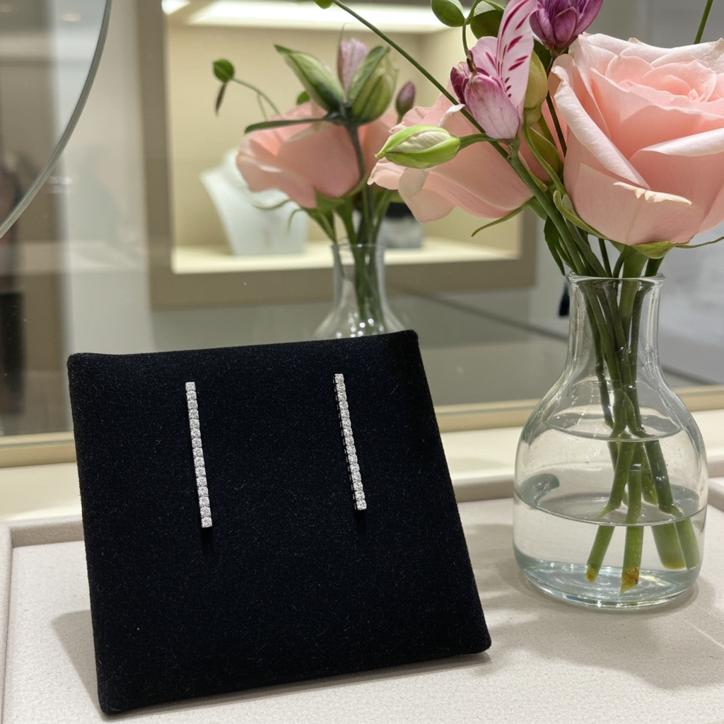 Orecchini Tennis - 18 carati Oro bianco - 1.40ct. tw. Diamante (Naturale)