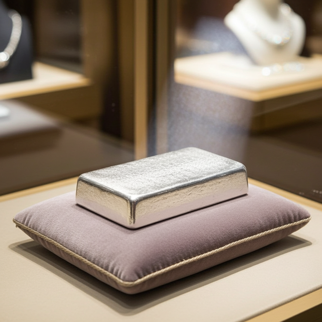 Lingotto argento puro 999.9. 50 grammi