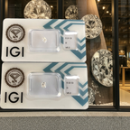 2 diamanti naturali certificato IGI taglio radiante   0.63ct   D VS2