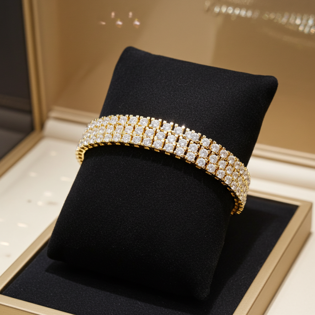 Bracciale - 18 carati Oro giallo - 6.92ct. tw. Diamante (Naturale)