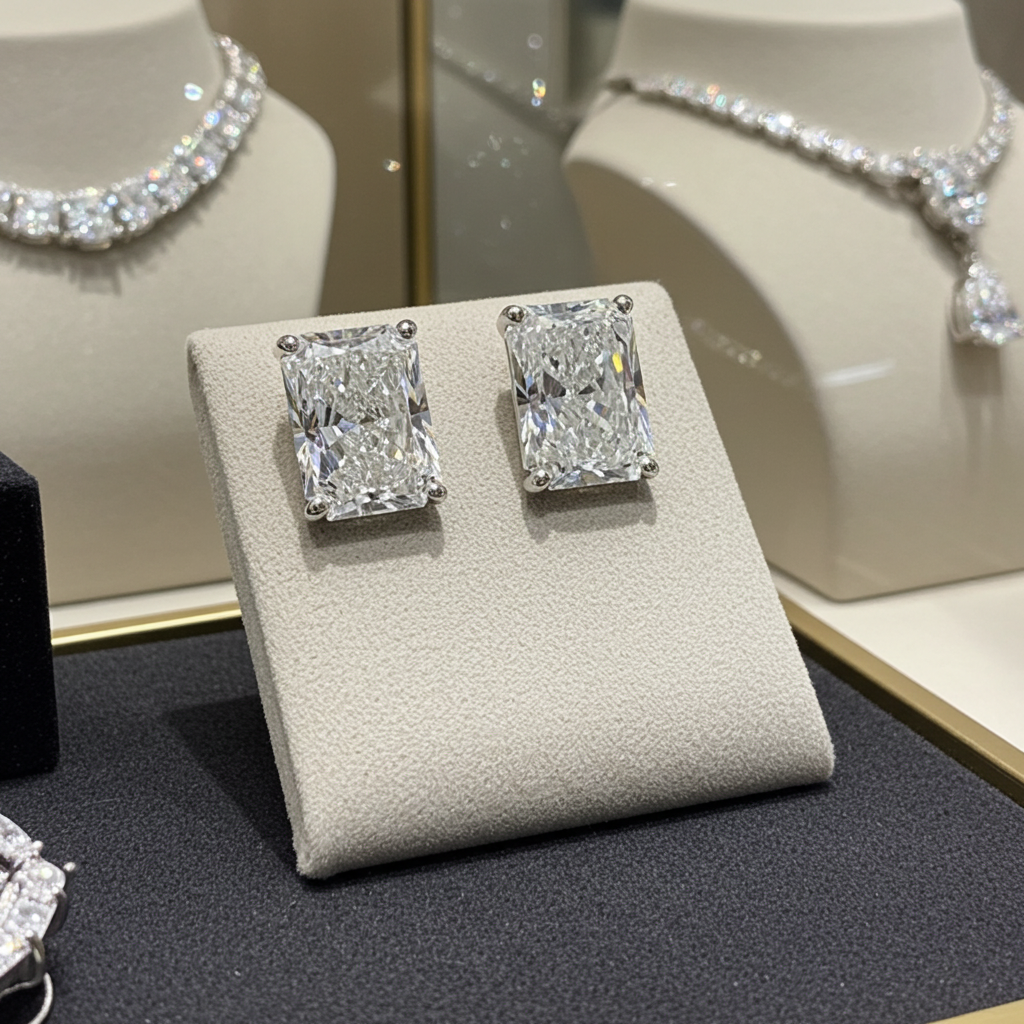 Orecchini a lobo - 18 carati Oro bianco - 1.00ct. Diamante (Naturale) -