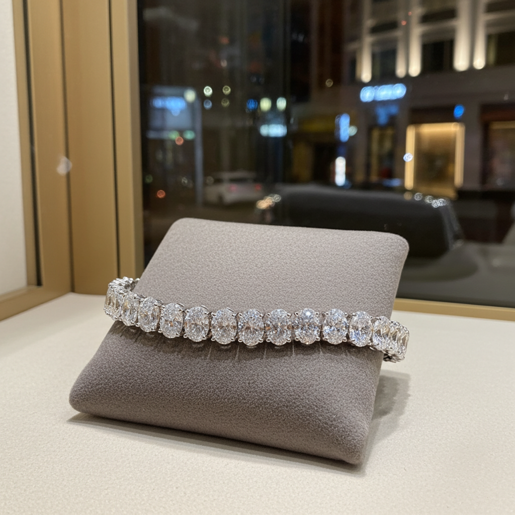 Bracciale - 18 carati Oro bianco - 32 ct. tw. Diamante (Coltivato in laboratorio)