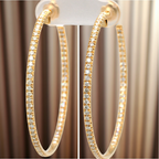 Orecchini a cerchio - 18 carati Oro giallo 2.00ct Diamante (Naturale)