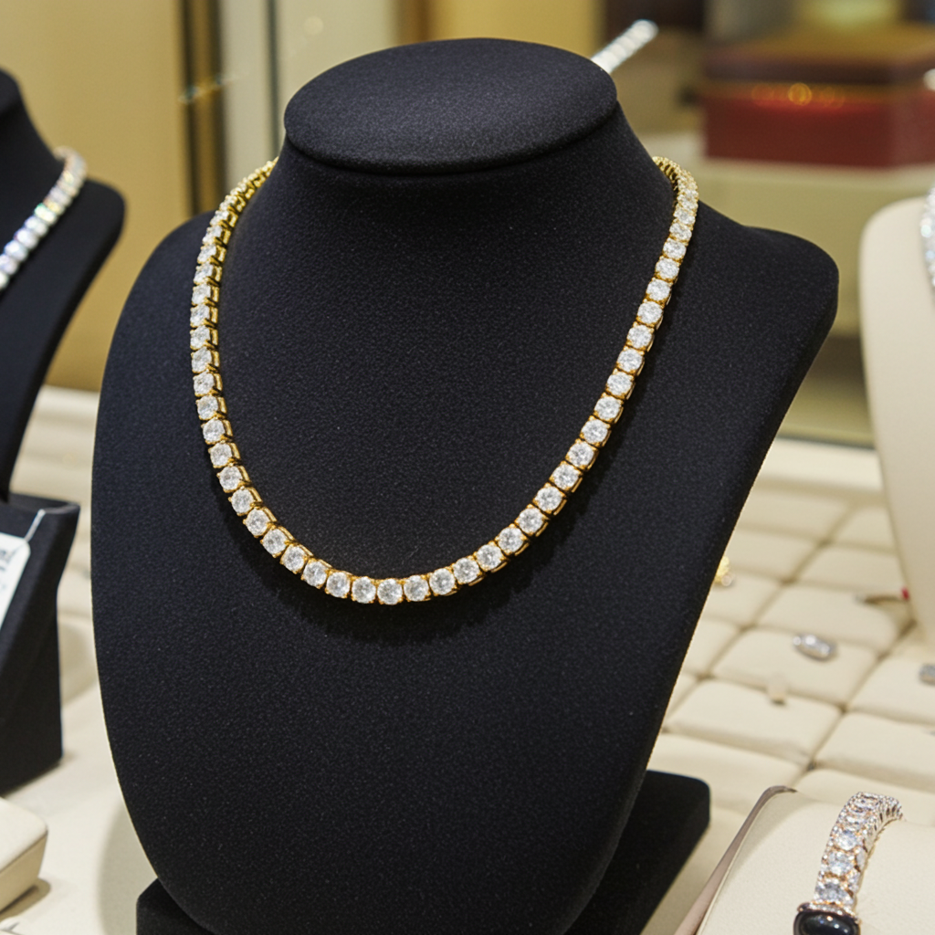 Collana - Oro Giallo 18k - 14.50ct. tw. Diamante (Coltivato in laboratorio)