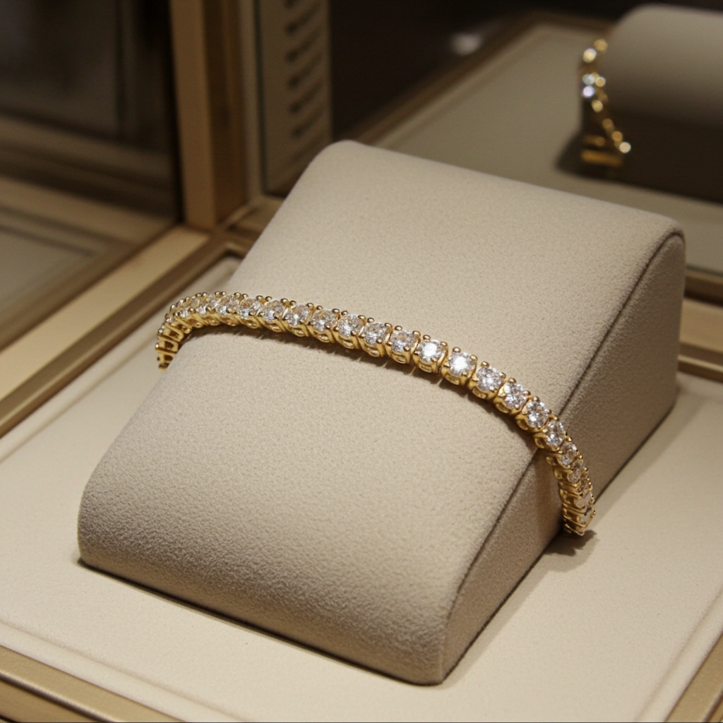 Bracciale tennis - 18 carati Oro giallo - 1.00ct. tw. Diamante (Naturale)