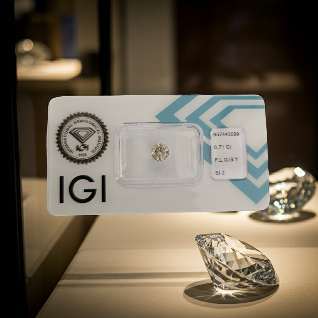 diamanti naturali certificato IGI  0.71ct