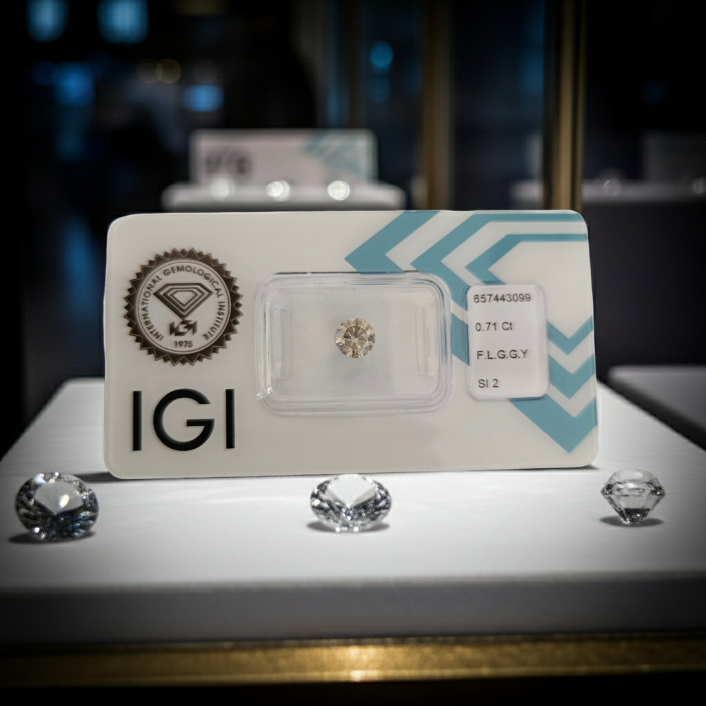 diamanti naturali certificato IGI  0.71ct
