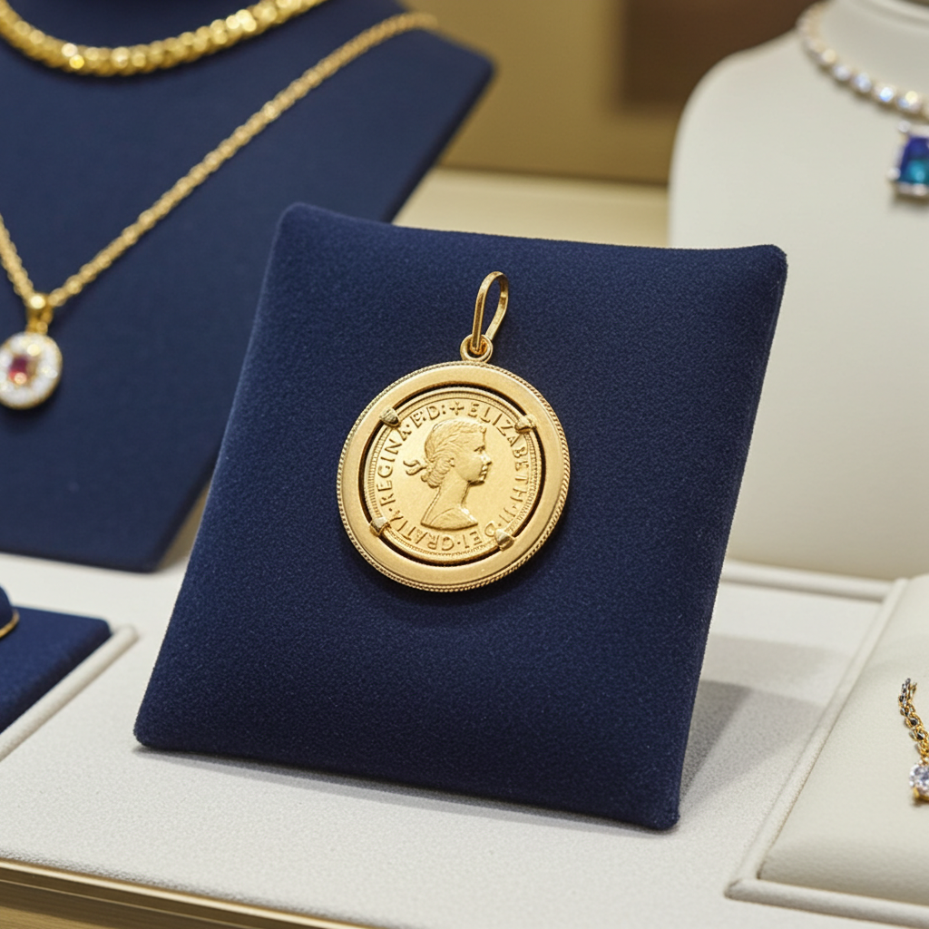 Ciondolo - Collana  oro con sterline oro 22k