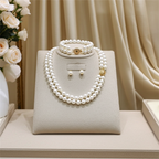 set completo di perla naturale australiana bianca collana bracciale e orecchino