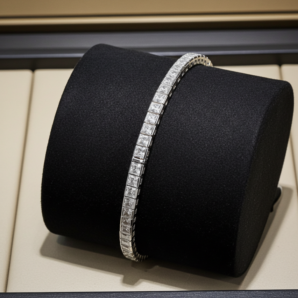 Bracciale tennis - 18 carati Oro bianco - 5.04ct. tw. Diamante (Naturale)