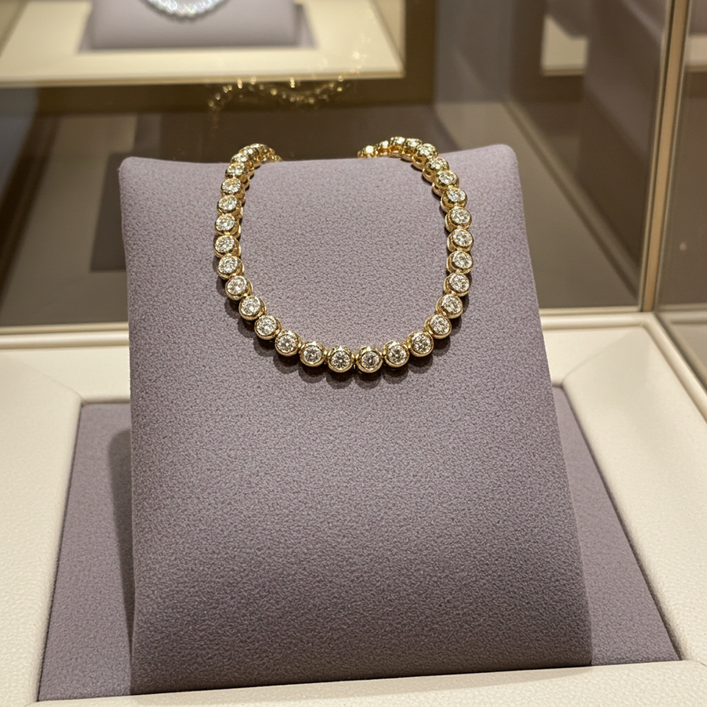 Bracciale tennis - 18 carati Oro giallo - 5.00ct. tw. Diamante (Naturale)