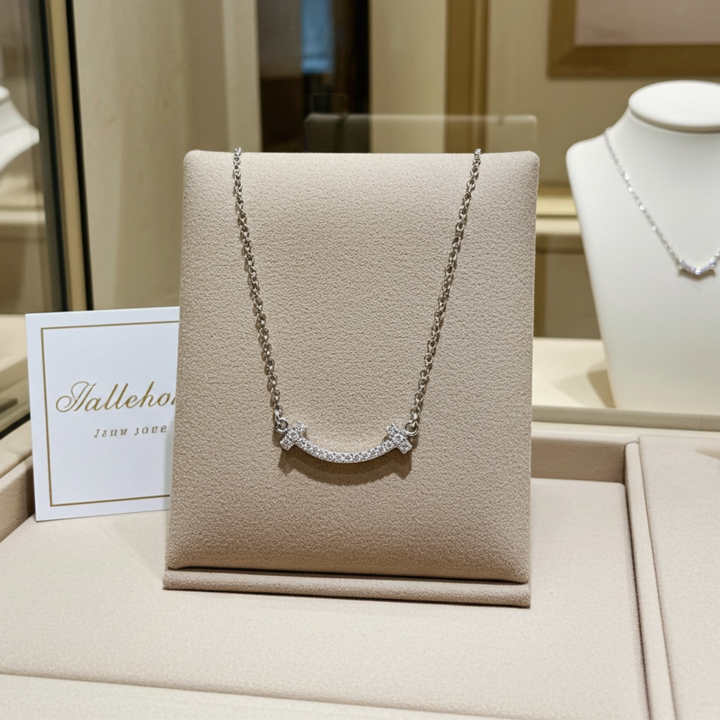 Collana TIFFANY & CO in oro e diamante naturale 0.48 ct