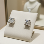 orecchini punto luce certificato HRD con 2 diamanti naturali 1,01 ct