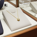 ciondolo punto luce a cipollina in oro giallo 18k e diamanti naturale  0,60  ct