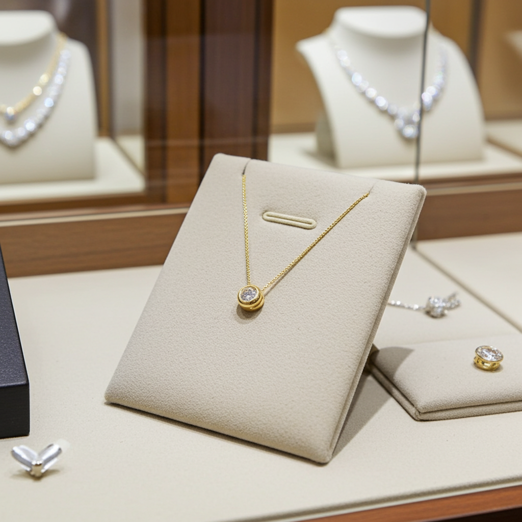 ciondolo punto luce in  oro giallo 18k e diamanti naturale  0,25 ct