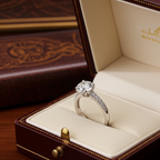 Anello di fidanzamento - 18 carati Oro bianco - 0.97ct. tw. Diamante (Naturale) - Diamante