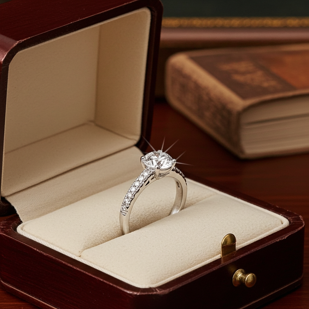 Anello di fidanzamento - 18 carati Oro bianco - 0.97ct. tw. Diamante (Naturale) - Diamante