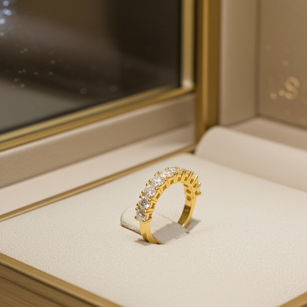 Anello riviera - 18k giallo - 1.72ct. tw. Diamante (Naturale) - Fede nuziale