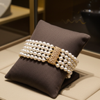 Bracciale in oro 18k e perle naturale akoya