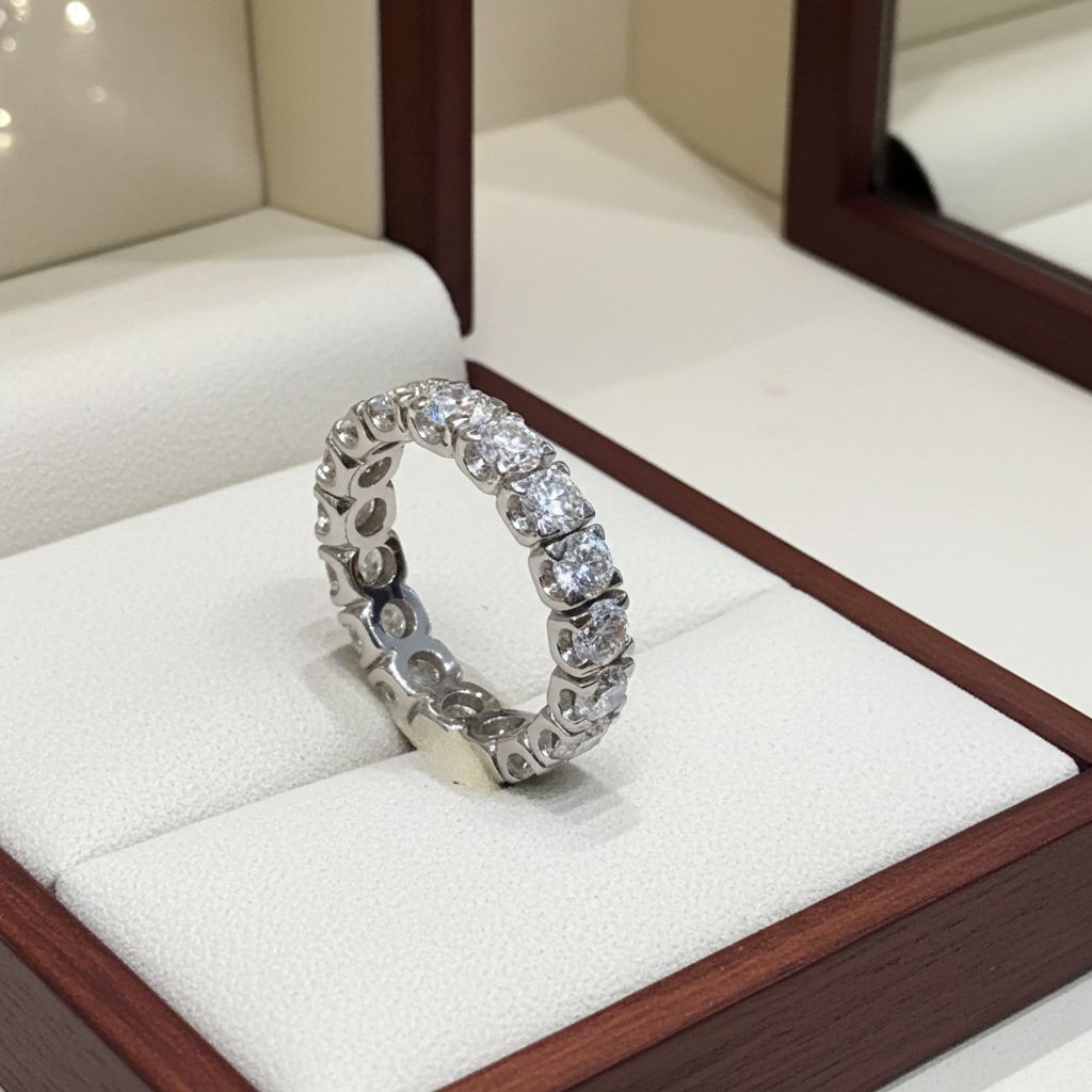 Anello Eternity con 3.50 ct  diamanti Naturali