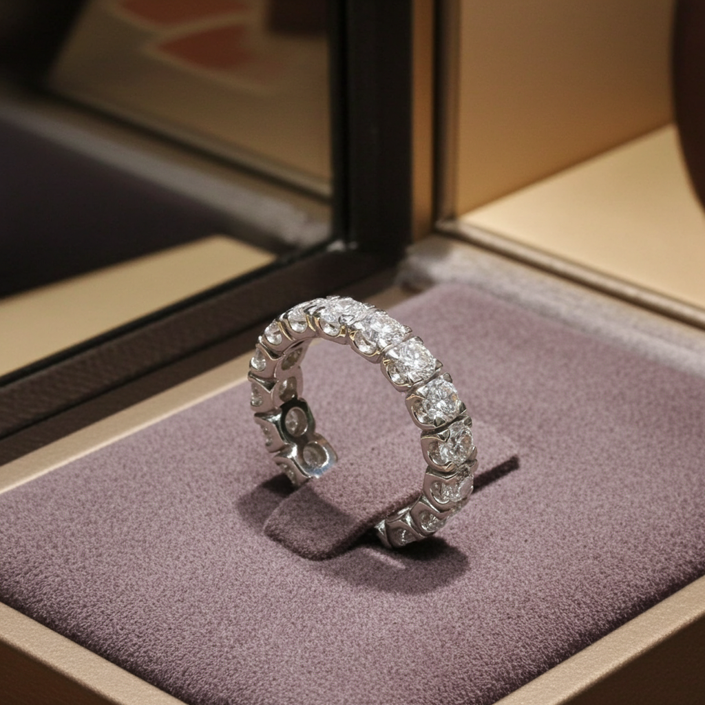 Anello Eternity con 3.50 ct  diamanti Naturali