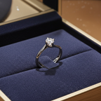 Anello solitario diamante naturale 0.45ct certificato IGI D IF