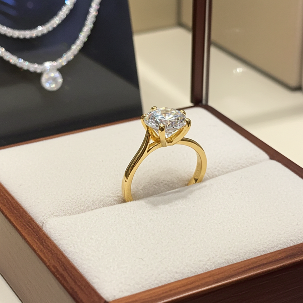 Anello di fidanzamento - 18k giallo - 0.54ct. tw. Diamante (Naturale)